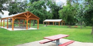 Outdoor pavilion Ideas - wood A-frame pavilion in Tulleytown, PA thumbnail