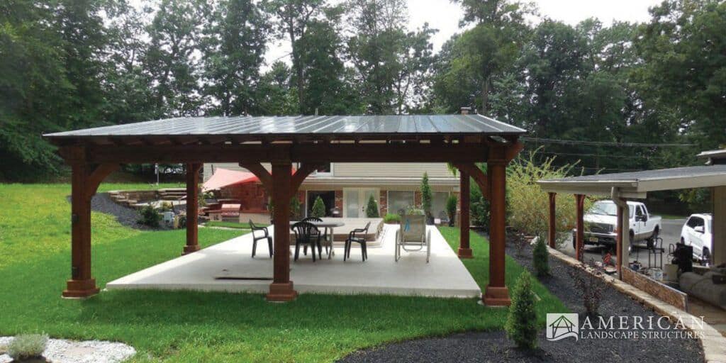 Cedar Pavilions - Santafe slanted roof project