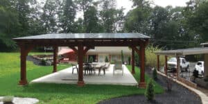 Cedar Pavilions - Santafe slanted roof project thumbnail