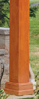 Wood upsize square post