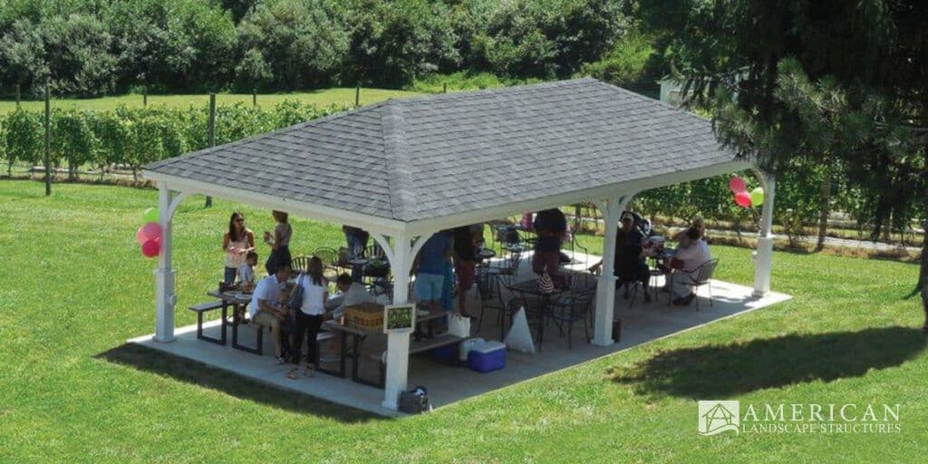 A Wood pavilion in Leesberg VA - commercial outdoor pavilions