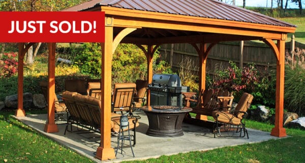 In stock wood pavilion hip roof sold